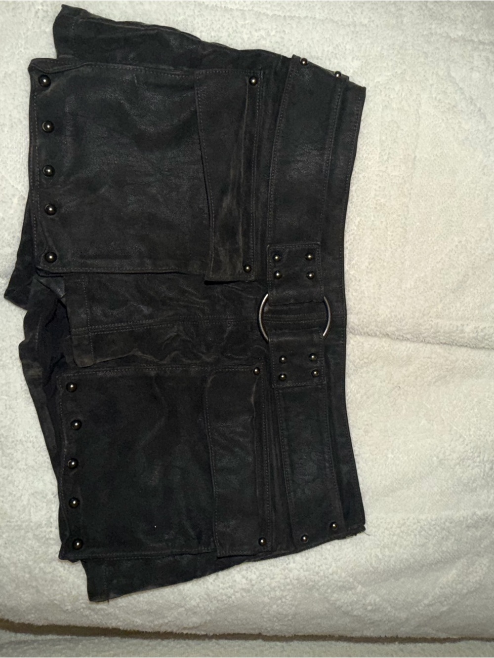 Free People We The Free Micro Mini Suede Cargo Skort - Picture 6 of 11